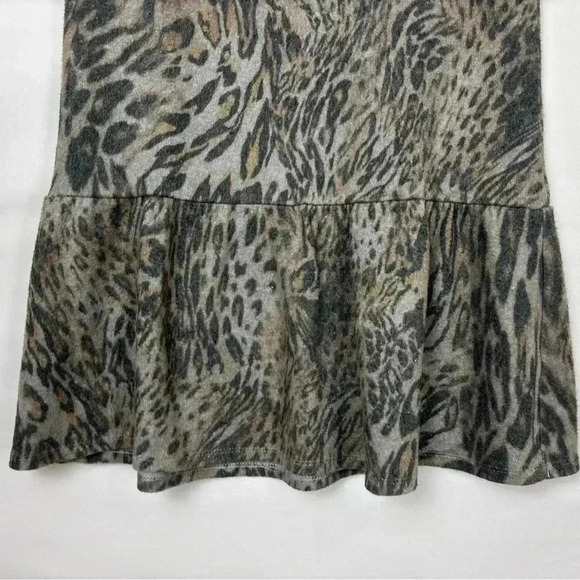 Zara Animal Print Short Sleeve Sweatshirt Dress - Picture 4 of 8